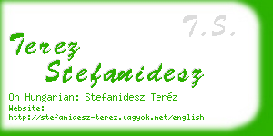 terez stefanidesz business card